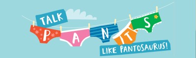 Banner show underwear on a washing line with letters on each pair that reads out PANTS 