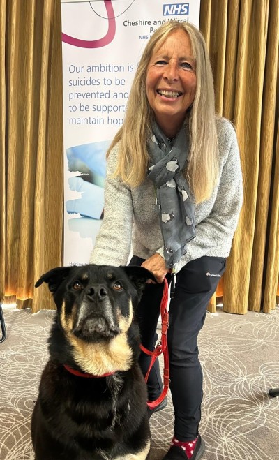 Jean with Therapy Dog, Bruno.jpg